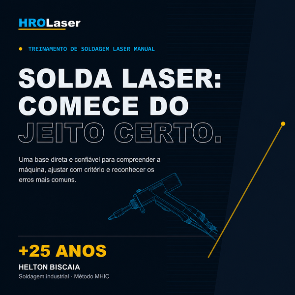 Capa oficial do treinamento Solda Laser: Comece do Jeito Certo